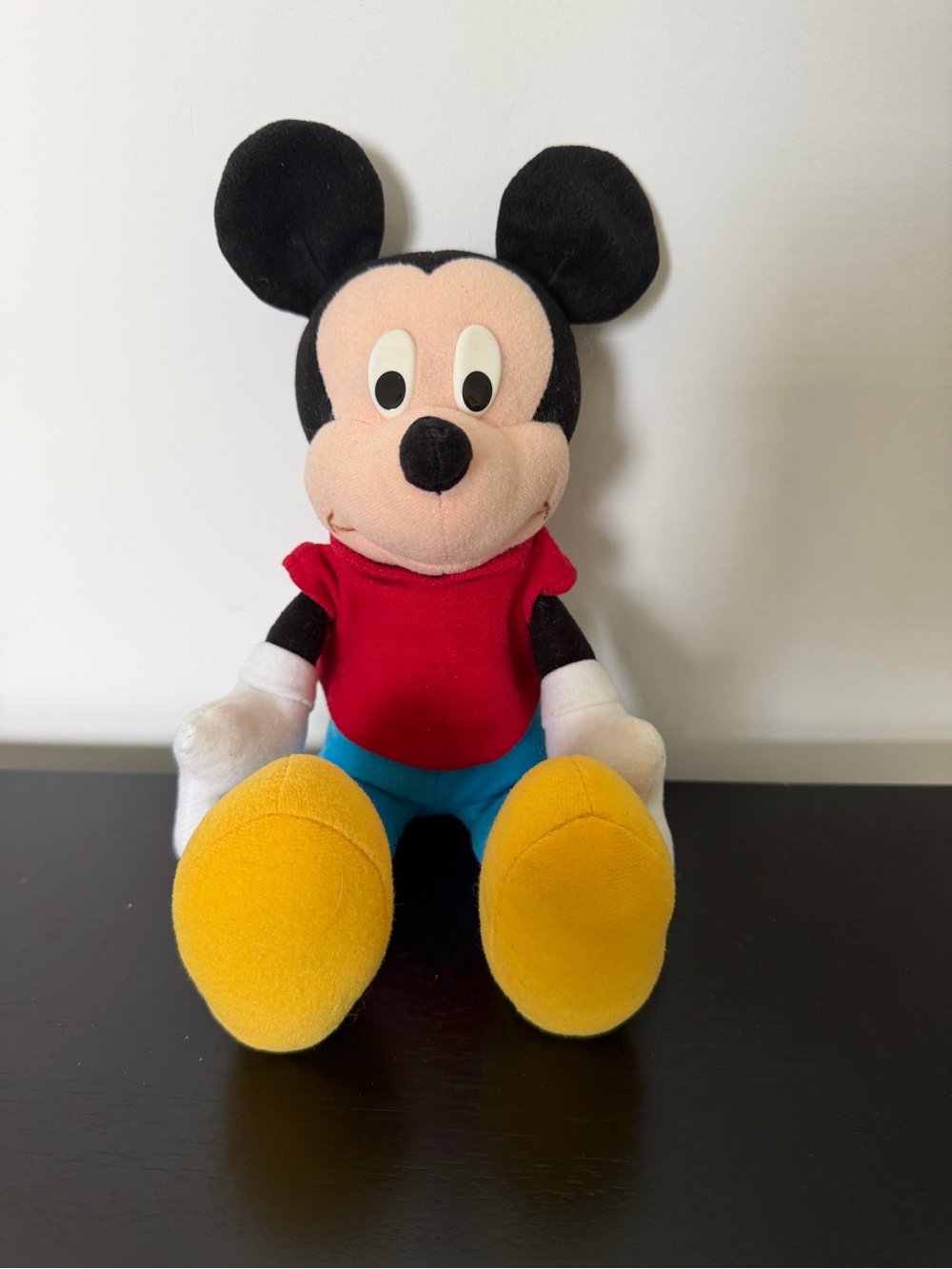 Vintage Disney Mickey Mouse Plush Toy - Red, Yellow, Blue